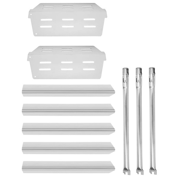 DcYourHome Grill Replacement Parts Kit for Weber Genesis 300 SER Grill Parts, 7621 Flavorizer Bars, 7622 Heat Deflector,62752 Burner Tube for Weber E330 E310 S310 E320 S330 EP310 S310 S320 EP330 Parts