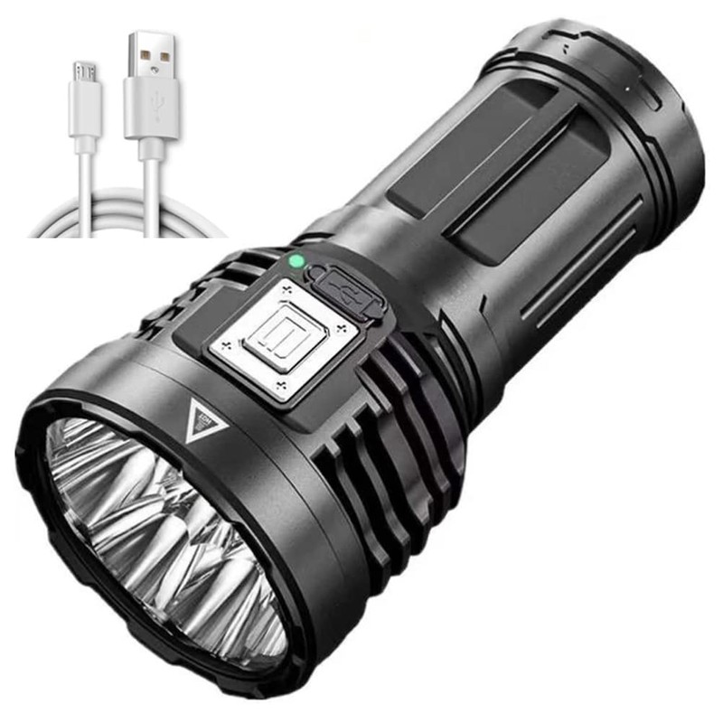Linterna LED recargable, 4000 lúmenes, súper brillante, impermeable, mini linterna