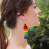 Rainbow Earrings for Women Men Pride Accessories Colorful Earrings (Rainbow