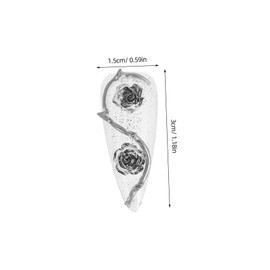 Mikinona 10pcs Rose Manicure Nail Art Stickers Flower Nail Decals Semi Cured Gel Decor