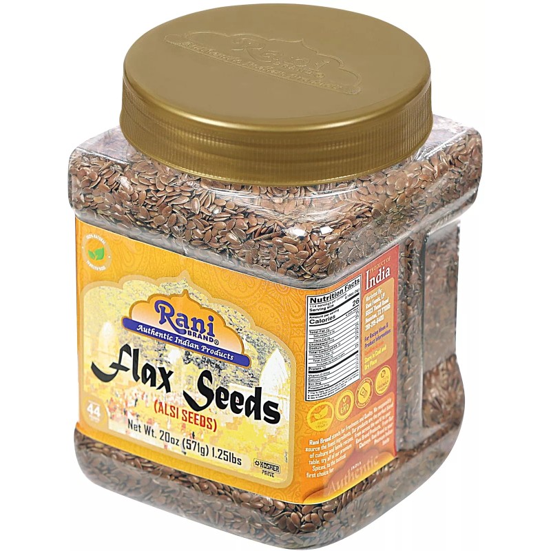 Rani Flax Seeds Whole Raw (Alsi, Linum usitatissimum) 20oz (567g)