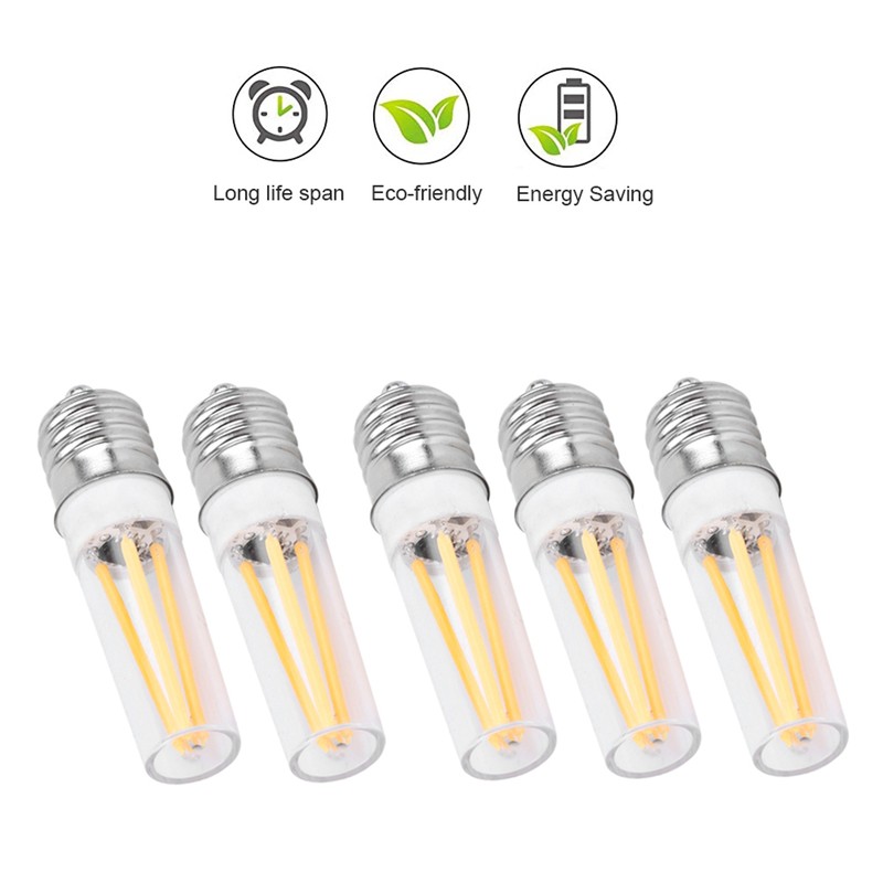 10Pcs E17 Long Filament Bulbs AC110V 3W for Chandelier Ceiling