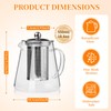 Glass Teapot with Stainless Steel Infuser, Borosilicate Tea Kettle, Clear