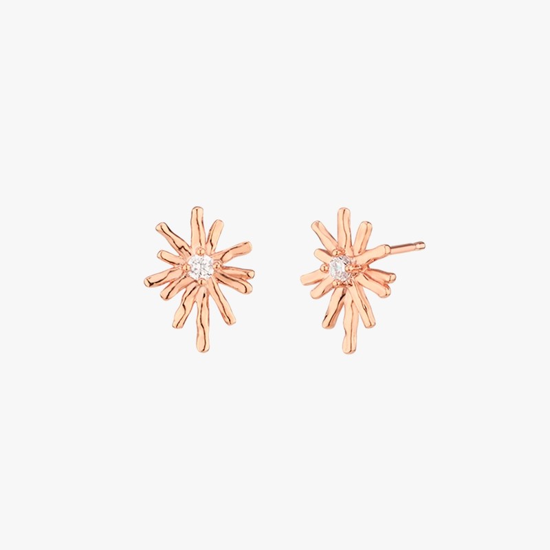 Gold&Deer 14K Goldfield Sparkle Star Earrings White Gold / 골드앤디어