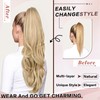 CHRSHN Blonde Ponytail Extension, Drawstring Ponytail Extension for Women 26