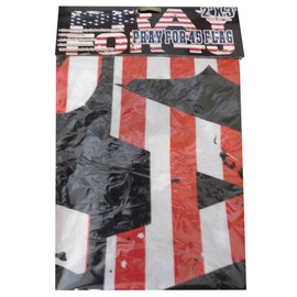 Trade Winds Pray for 45 Black with USA Overlay 100D Premium Quality Heavy Duty Fade Resistant Woven Poly Nylon 2x3 2'x3' Flag Banner Grommets