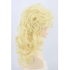LeMarnia Women's Golden Yellow Fluffy Long Curly Wig Rock Singer