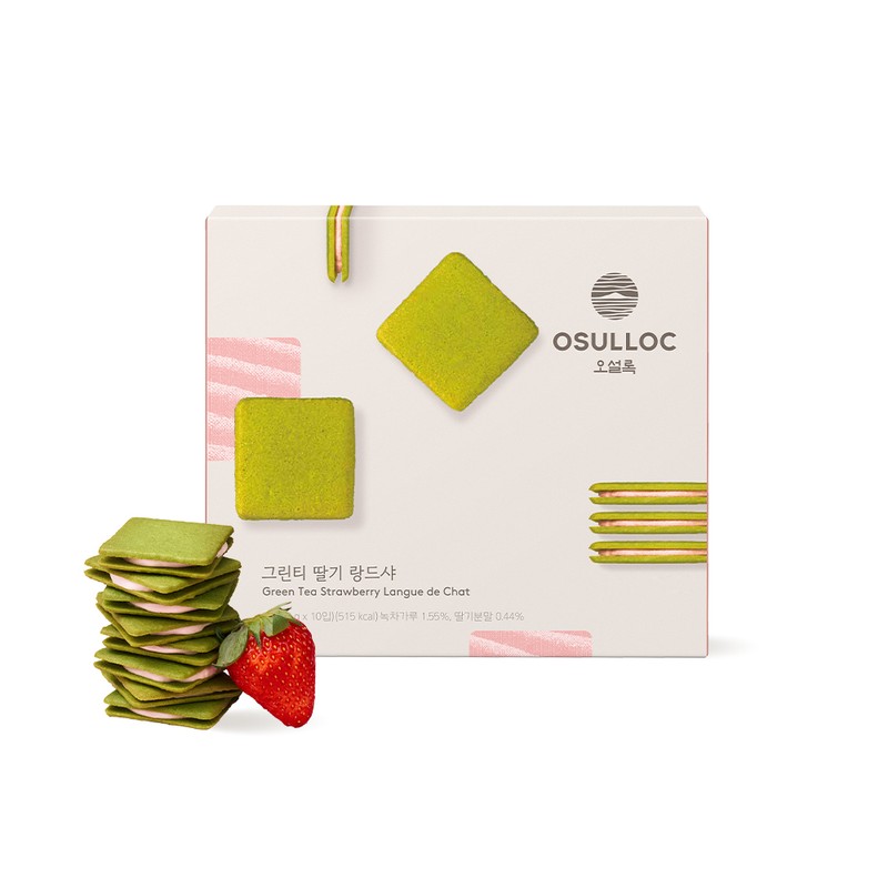 Osulloc [오설록]그린티 딸기 랑드샤 (원산지:상세설명참조) Osulloc Green Tea Strawberry Langue