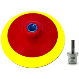 Pro-Graad 6" Premium Hook and Loop Backing Plate for Sanding, Polishing Buffering Pads, Backer Pad with 5/8”-11, 6 inch Backup Pad for Angle Grinder Drill Polisher Buffer – with Drill Adapter