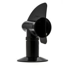 Camco Cyclone Sewer Vent Cover | Draw Holding Tank Odors out of the RV, Trailer, or Camper | Black (40597), Medium