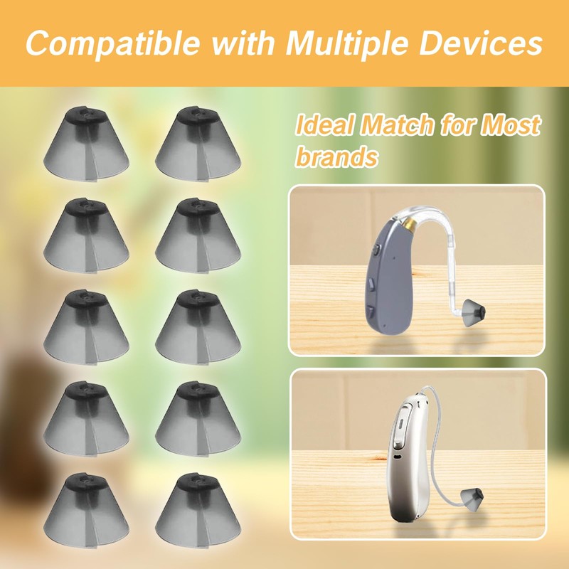 YAFIYGI 10 Counts Hearing Aid Ear Tips Replacement Fit Standard