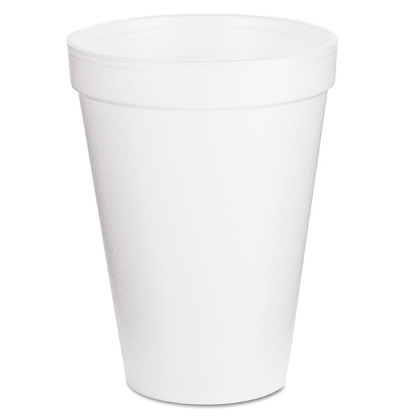 Dart Container Corp. 12J12 Foam Cups, 12 oz., White (Pack of 1000)