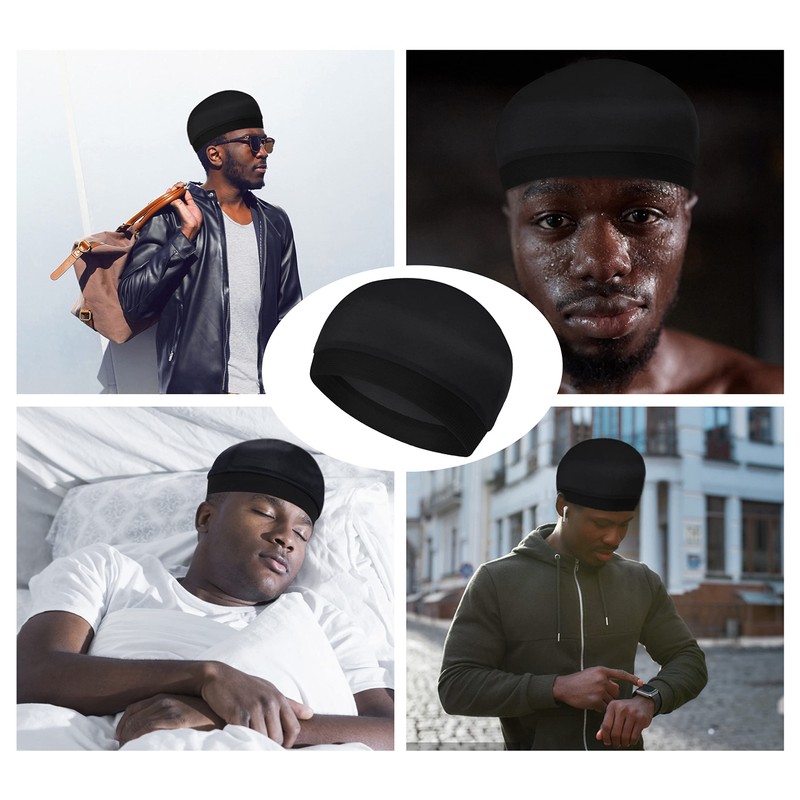 Molain 2Pcs Silky Stocking Wave Cap & Skullies - Deluxe