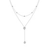 DAOCHONG Layered Necklace for Women, Sterling Silver, Layered Chain, Lariat