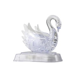 BTYYIHEX 3D Crystal Swan Puzzle, Crystal Puzzle Brainteasers for Puzzlers Ages 16 and Up, 45PCS(Transparent)