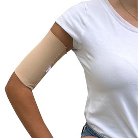Glico Line Schutzhülle für PICC Uni, Armband Picc Cover aus atmungsaktivem Stoff, Made in Italy, Beige, M
