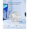 TriPole Desk Fan USB Powered Mini Portable Fan, 3 Speeds