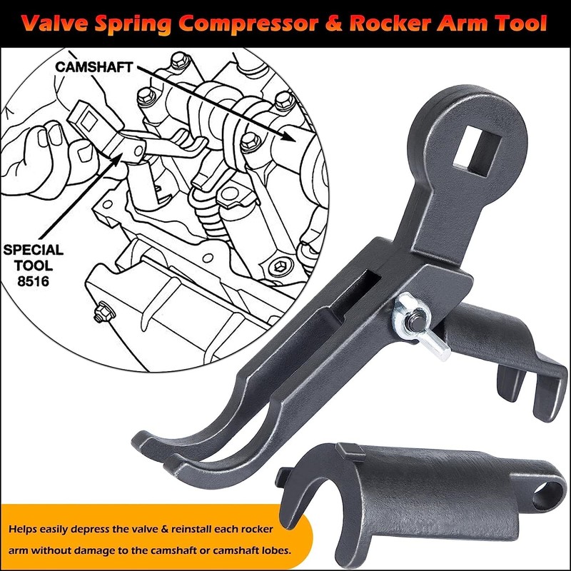 Rocker Arm Remover Installer & Valve Spring Compressor Tool for
