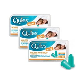 Mini-Schaum | lauter Geräuschunterdrückung | speziell für enge Gehörgänge | Schalldämpfung 33 dB | hypoallergen & bequem | ergonomische Form | inkl. Etui | 3 x 3 Paar Mini-Schaumstoffe