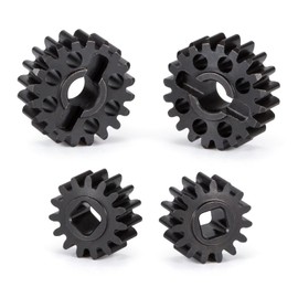 CobraCrawler Heat Treated Steel 15T/20T Portal Overdrive Gear 36% OD 12T/23T Standard Gear for Axial 1/10 Capra F9 SCX10 III AR45 Portal Axle (14T 21T)
