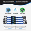 Retractable Ratchet Straps(4PK 1.0INX12FT) - 1,500lb Break Strength, Ratchet Straps