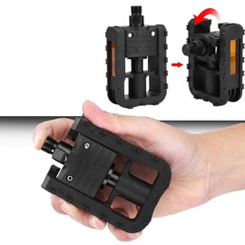 Faltbare Fahrradpedale mit reflektierenden Streifen, rutschfest, 9/16 Zoll, Universal-Pedale für City Bike MTB Trekking