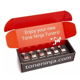 Tone Ninja Genuine Tone Ninja Vintage SD91 Tuners, 6 Inline H Mount, Metal buttons, Nickel