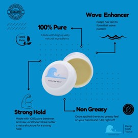 Deep Dish Wave Pomade 100% Pure All Natural 360 Waves Hair Cream - Organic Wave Grease for Men- Wave Butter for Perfect 360 Waves 4oz
