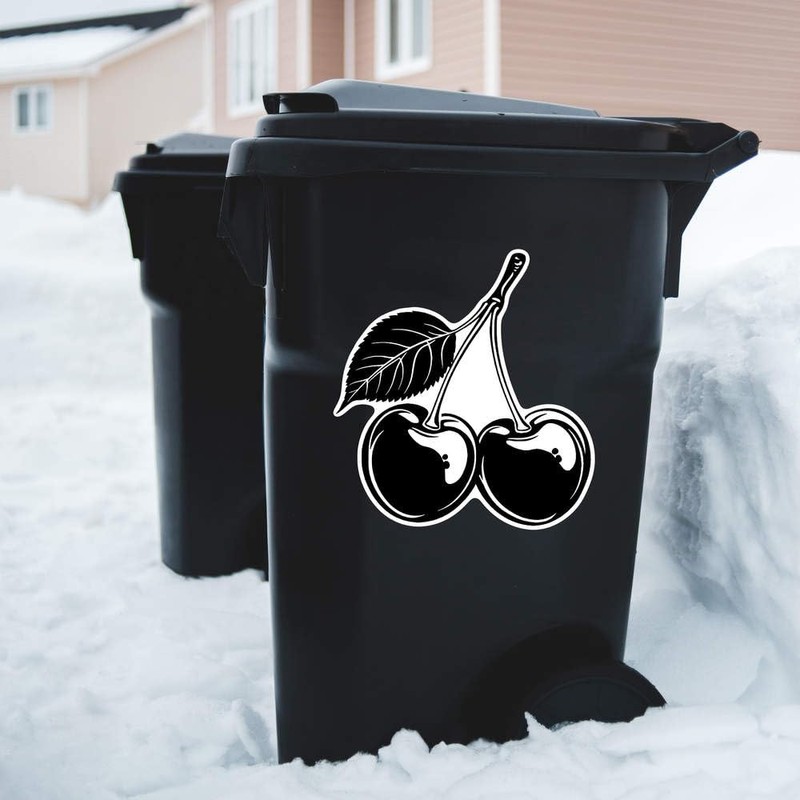Extra Large 460mm 'Two Cherries' Permanent Sticker Decal for Cars/Windows/Bins/Walls