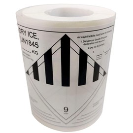 wootile wootile Dry Ice Shipping Stickers, 250 pcs UN1845 Hazard Class 9 Labels. Perforated. Adhesive.