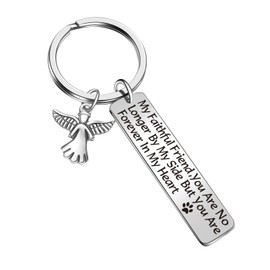 JIUSHUN Dog Cat Passing Away Gift Pet Memorial Keychain Loss of Dog Sympathy Gift Pet Loss Gifts for Pet Owner Gift Bereavement Gifts for Loss of Pet Jewelry Dog Died Gift for Dog Keychain