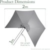 Christow Replacement Parasol Canopy 2m Hexagonal 6 Arms UV 30+