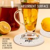 LotFancy Funny Coasters for Drinks Absorbent with Holder, 6PCS Ceramic