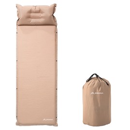 BISINNA Self Inflating Sleeping Pad Thick Foam Sleeping Mattress with Pillow for Camping Lightweight Insulated Sleeping Mat Fast Inflating for Camping Travel Car Tent 1.2inches