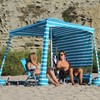 AMMSUN Beach Cabana, 6.2'×6.2' Beach Canopy, Easy Set up and
