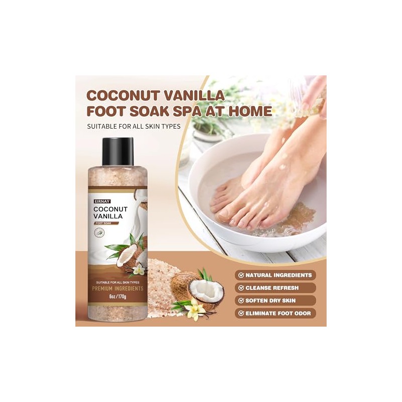 Coconut & Vanilla Foot Spa Set for Silky Smooth Feet