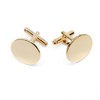tiemart Gold Round Cufflinks