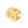 sourcing map Glass Shelf Clamp, 2Pcs Brass Glass Clamp for