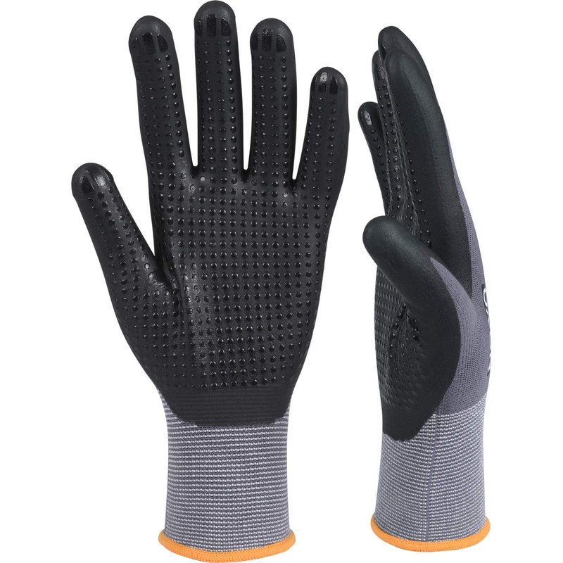 HandschuhMan. OX-ON Flexible Nopperl Work Gloves Nitrile Coated with Knobs
