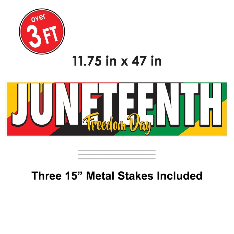 Beistle Jumbo Juneteenth Plastic Yard Sign