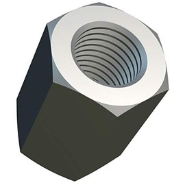 M8 Hex Coupling Nuts (24 mm 13 mm) Long Rod Nut Internal Thread Alloy Steel Galvanised for DIN 6334 (Pack of 10) Length 24 mm
