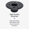 SereneDrains 2 Inch Shower Drain Base for Linear Square Shower