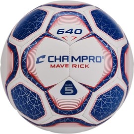 Champro Maverick Soccer Ball, Size 5, Red, White, Blue