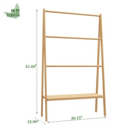 Wall Mounted Multi Purpose Rack  Ready to Ship Towel Clothes Sundries Organizer for Bathroom Living Room Doorwaycolor: Brown, size: L766xW305xH1313mm
