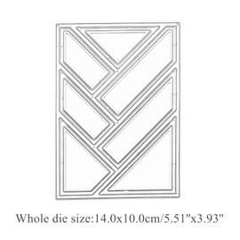 Rectangle Grid Frame Metal Die Cuts,Rectangular Frame Background Stencils DIY Crafts Cards Cutting Dies Cuts for DIY Embossing Card Making Photo Decorative Paper Dies Scrapbooking