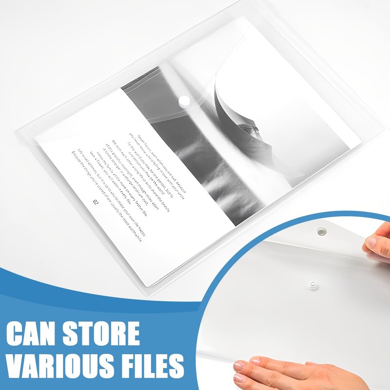 Document Wallet A5, Pack of 10 Envelope Folders for Filing,