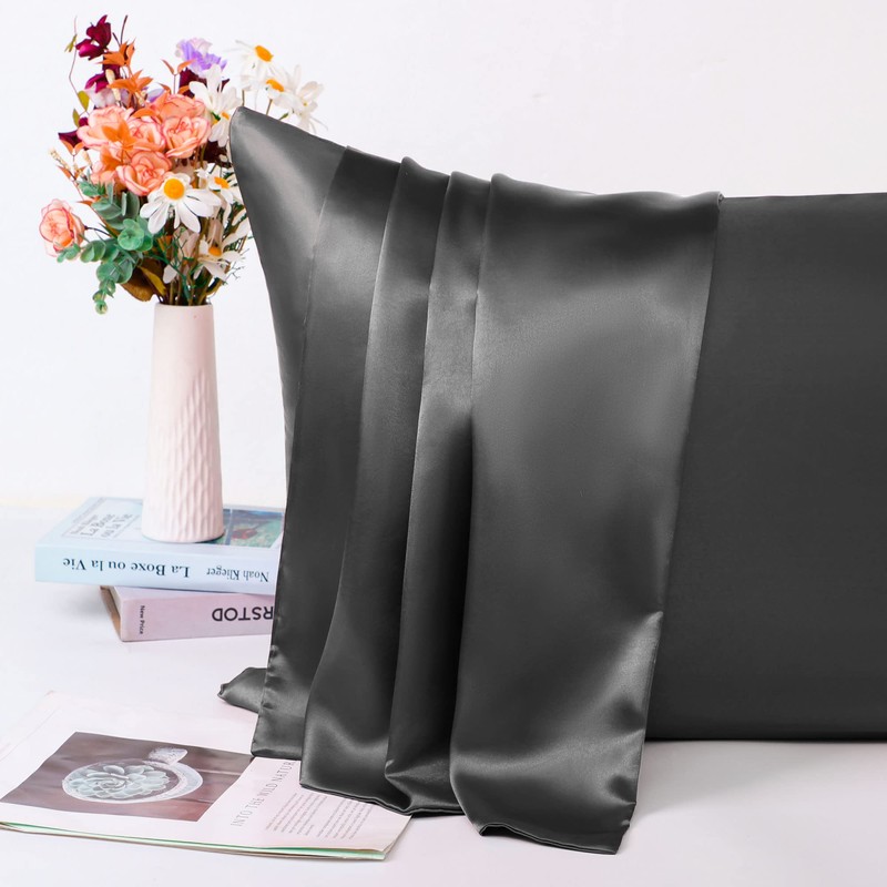 PiccoCasa Satin Pillow Cover, Cool Rayon, Touch Cooling Sensation, Pillow