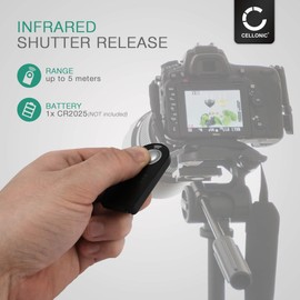 CELLONIC® Fernauslöser für Nikon D750 D7500 D7100 D7000 D5300 D5200 D5100 D5000 D3400 D3300 D3000 D90 Coolpix A P7800 Kamera Infrarot Auslöser ML-L3 Fernbedienung, Wireless Infrared Camera Remote