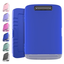 Clipboard with Storage, Lightweight Clip Boards 8.5x11 with Storage, High Capacity Nursing Clipboard with Pen Holder, Plastic Clipboard with Low-Profile Clip for Teacher Work, School & Office Supplies