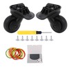 RDEXP Luggage Wheels Black Universal Replacement Part for Trolley